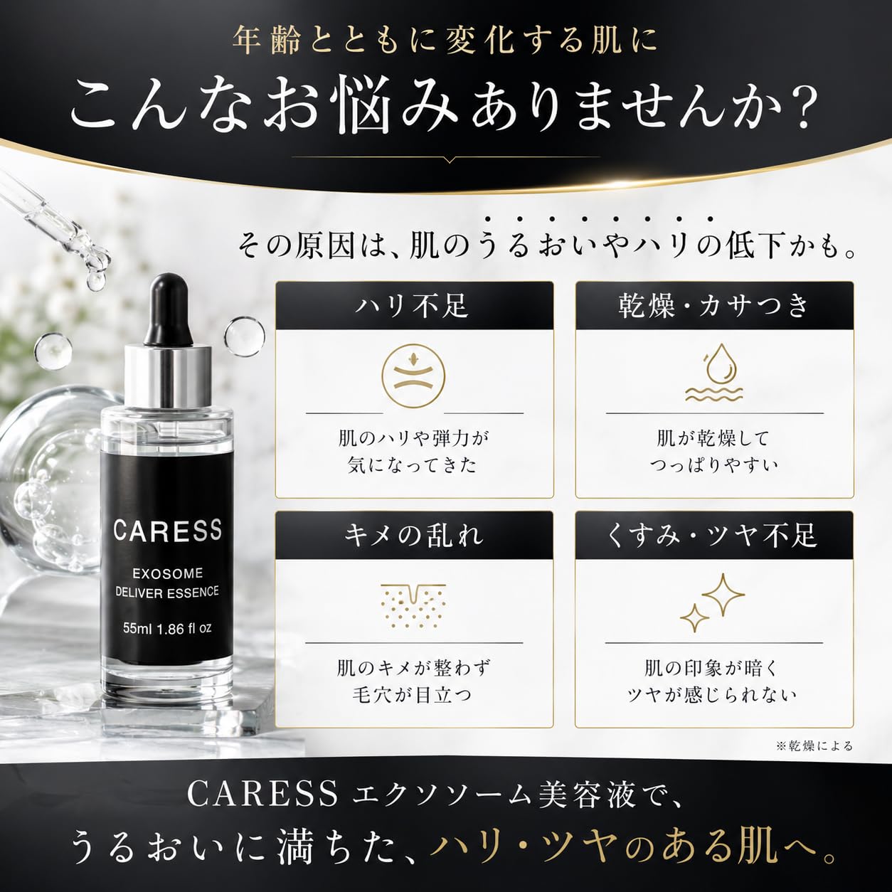 Amazon | CARESS エクソソーム美容液 デリバーエッセンス 55ml 無加水